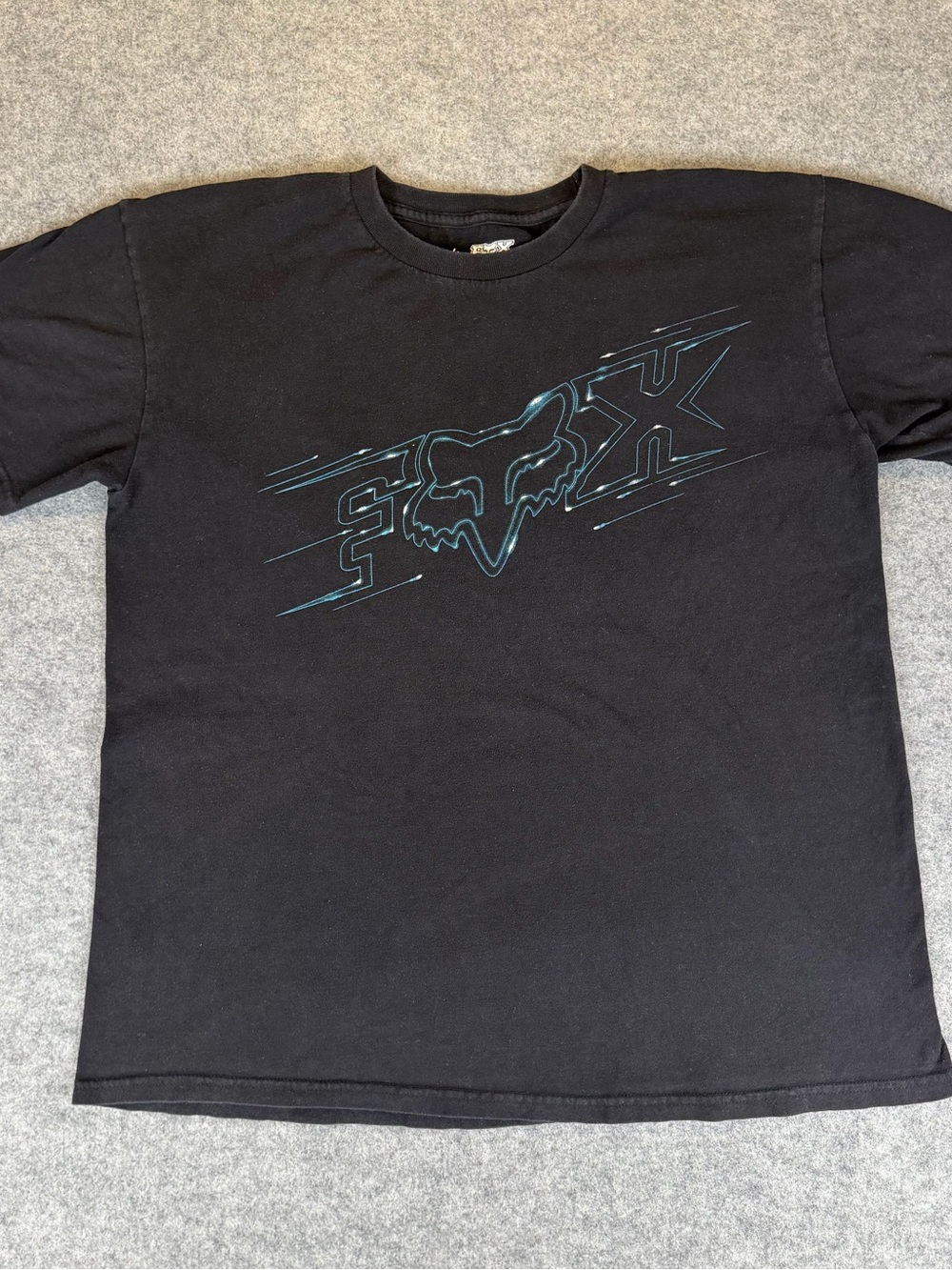 Fox Racing Men’s Large Black Duel Head Graphic T‑Shirt Motocross Tee